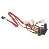Kabel MiniSAS na 4x SAS/SATA 60cm + 4 Pin Power 15cm Supermicro CBL-0309L