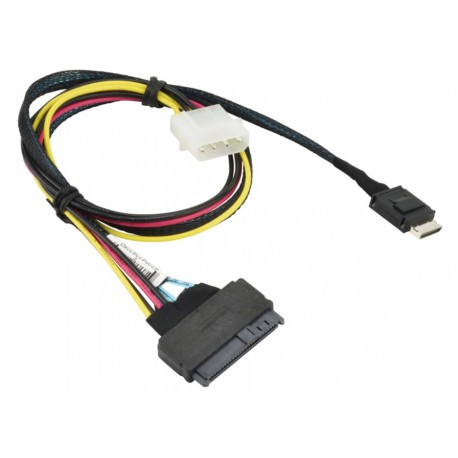 Kabel OCuLink na U.2 PCIe z zasilaniem 55cm Supermicro CBL-SAST-0956