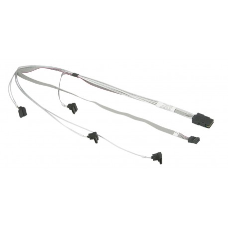 Kabel MiniSAS na 4x SATA z prostokątną wtyczką Supermicro CBL-0278L-01