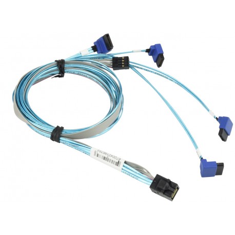 Kabel MiniSAS HD na 4 SATA wtyczka prostokątna 75cm Supermicro CBL-SAST-0810