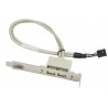 Kabel USB wewnętrzne na 2x USB zewnętrzne 40cm Supermicro CBL-0083L