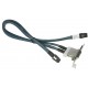 Kabel MiniSAS wewnętrzny na 2 porty zewnętrzne o pełnej wysokości 66/59cm Supermicro CBL-0168L