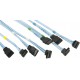 Zestaw kabli SATA wtyczka prosta i prostokątna Supermicro CBL-0180L-01