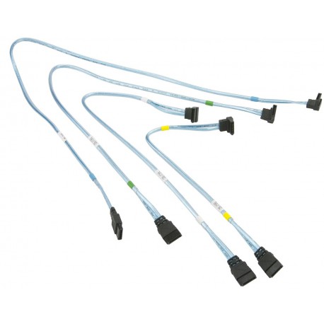 Zestaw kabli SATA wtyczka prosta i prostokątna Supermicro CBL-0186L