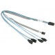Kabel wewnętrzny IPass na 4x SATA Supermicro CBL-0097L-02