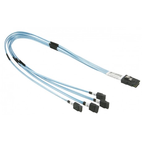 Kabel wewnętrzny odwórcony crossover MiniSAS na 4x SATA Supermicro CBL-0116L