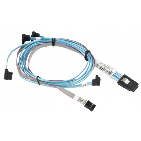 Kabel wewnętrzny MiniSAS na 4x SATA wtyczka prostokątna Supermicro CBL-0288L