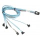 Kabel wewnętrzny MiniSAS na 4x SATA wtyczka prostokątna Supermicro CBL-0388L