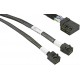Kabel 2x MiniSAS HD prostokątne na 2x MiniSAS HD proste 50cm Supermicro CBL-SAST-0671