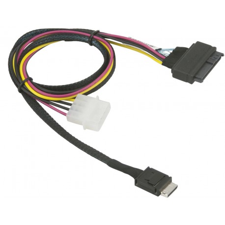Kabel OCuLink na PCIE U.2 z zasilaniem 75 cm Supermicro CBL-SAST-1101