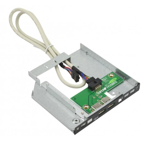 Kieszeń z dwoma portami USB w miejsce napędu DVD Slim Supermicro MCP-220-00087-0B