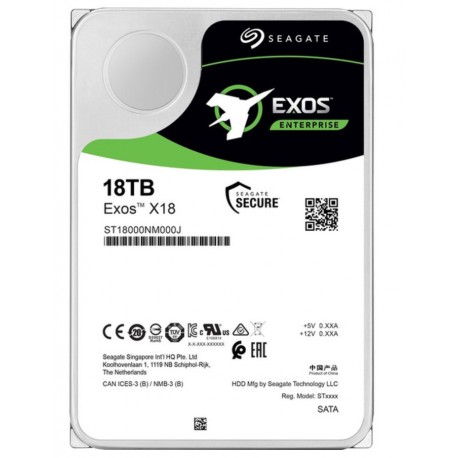 Dysk HDD Seagate Exos X18 10TB 3.5 cala 7.2K RPM SATA 6Gb/s