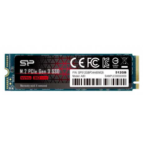Dysk SSD Silicon Power P34A80 512GB M.2 NVMe PCIe