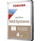 Toshiba HD3.5 cala SATA3 4TB N300 7.2k/Bulk