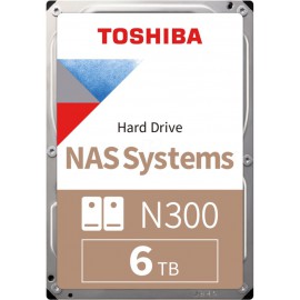 Dysk HDD Toshiba N300 3.5" SATA 3 6TB N300 7200 obr./min. (HDWN160UZSVA)
